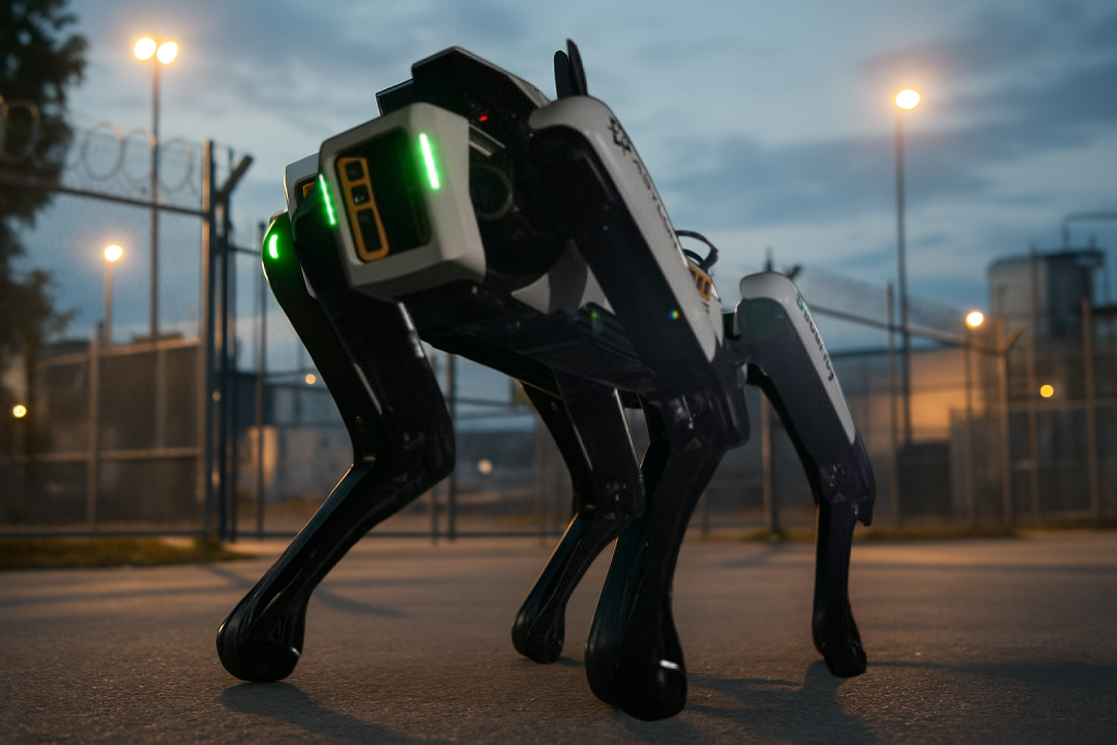 Asylon DroneDog — in context (AI-generated)