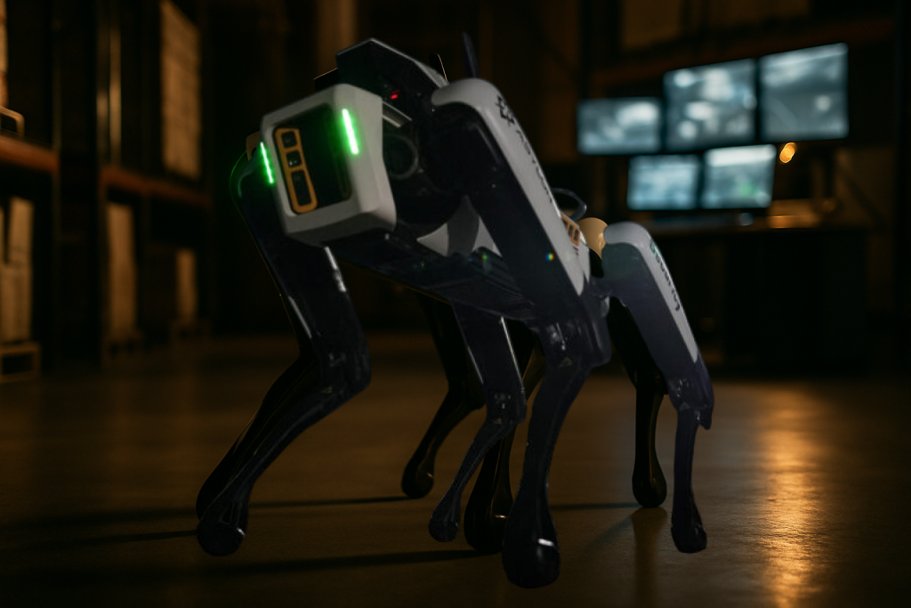 Asylon DroneDog — in context (AI-generated)