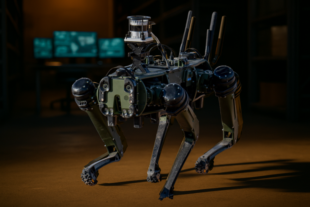 Ghost Robotics Vision 60 — in context (AI-generated)