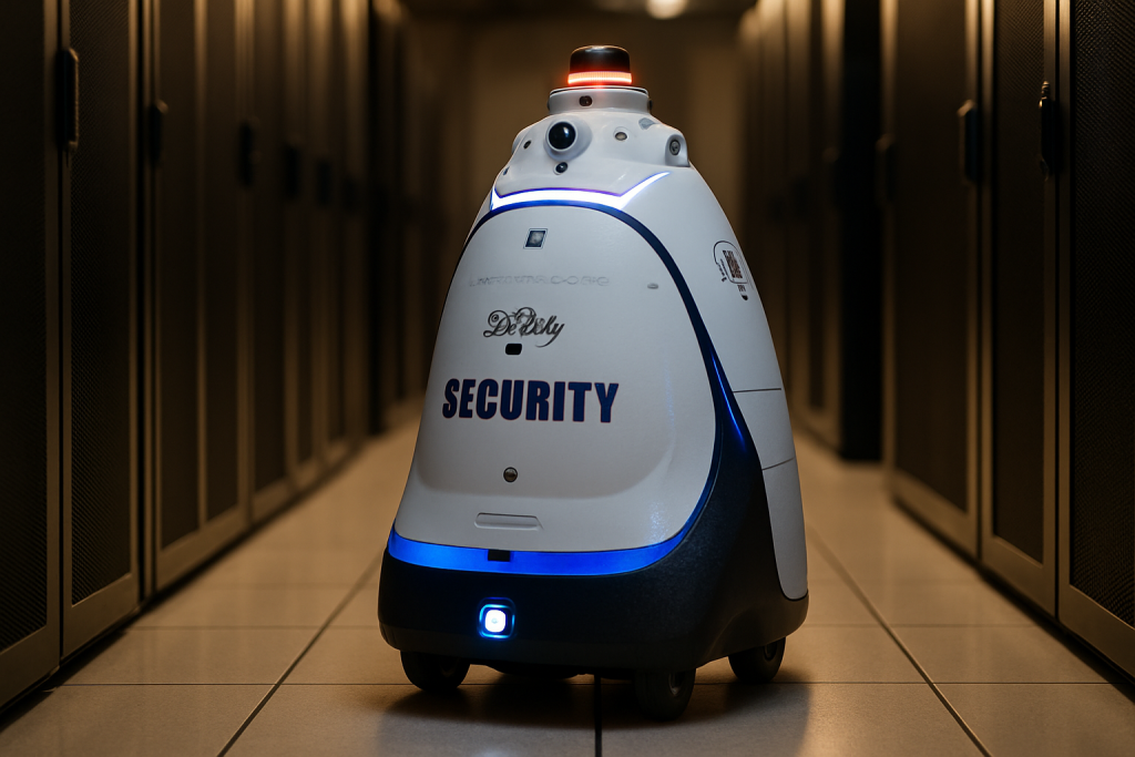 Knightscope K5 — in context (AI-generated)