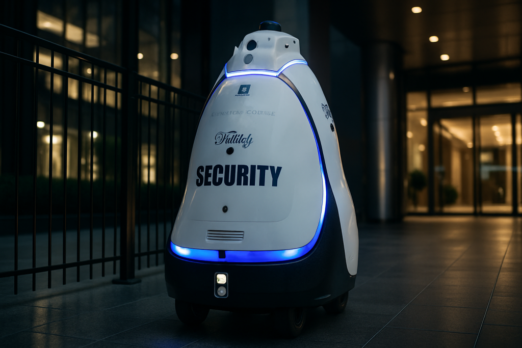 Knightscope K5 — in context (AI-generated)
