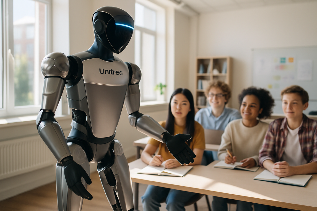 Unitree G1 — in context (AI-generated)